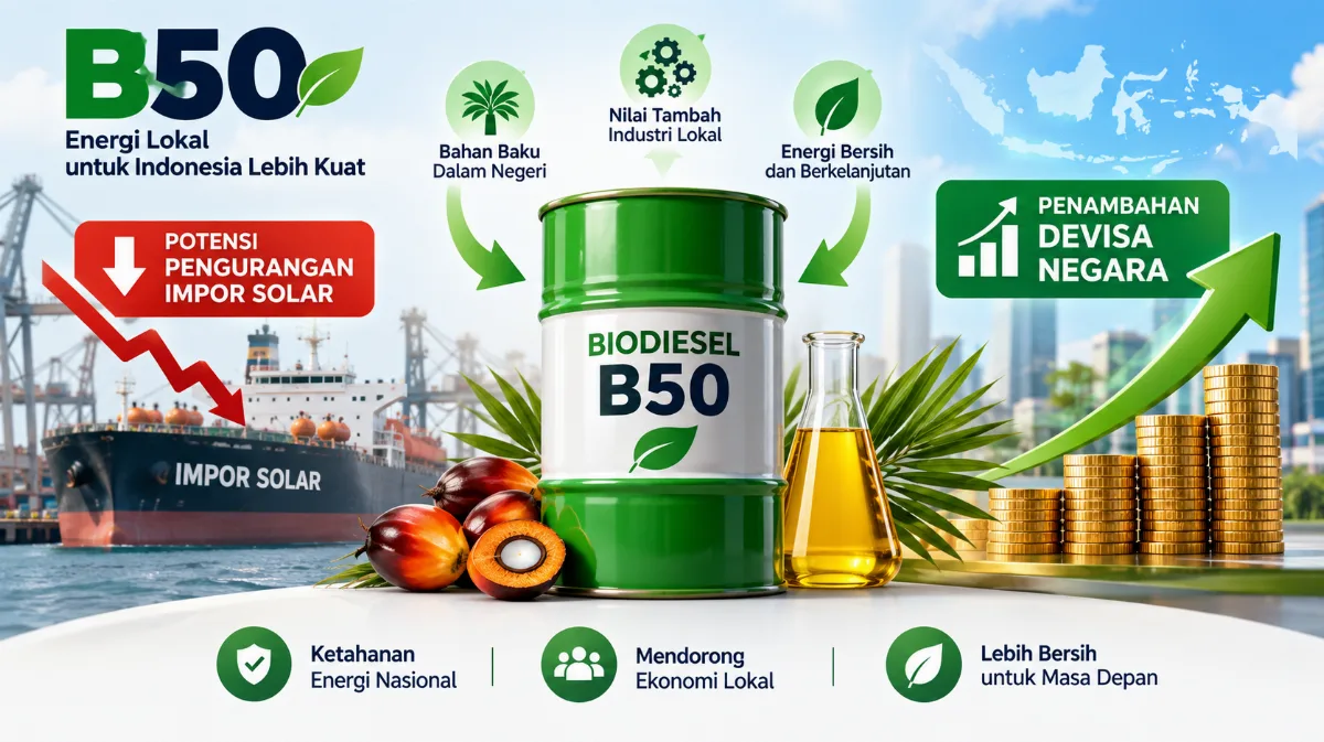 B50 Mulai Berdampak, Impor Solar Indonesia Berpotensi Turun 310 Ribu Barel per Hari