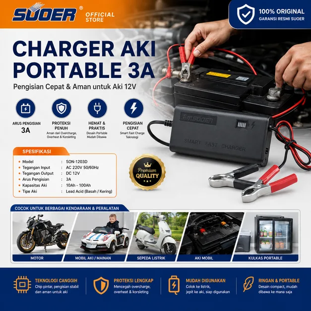 Charger Aki Suoer Son-1203D
