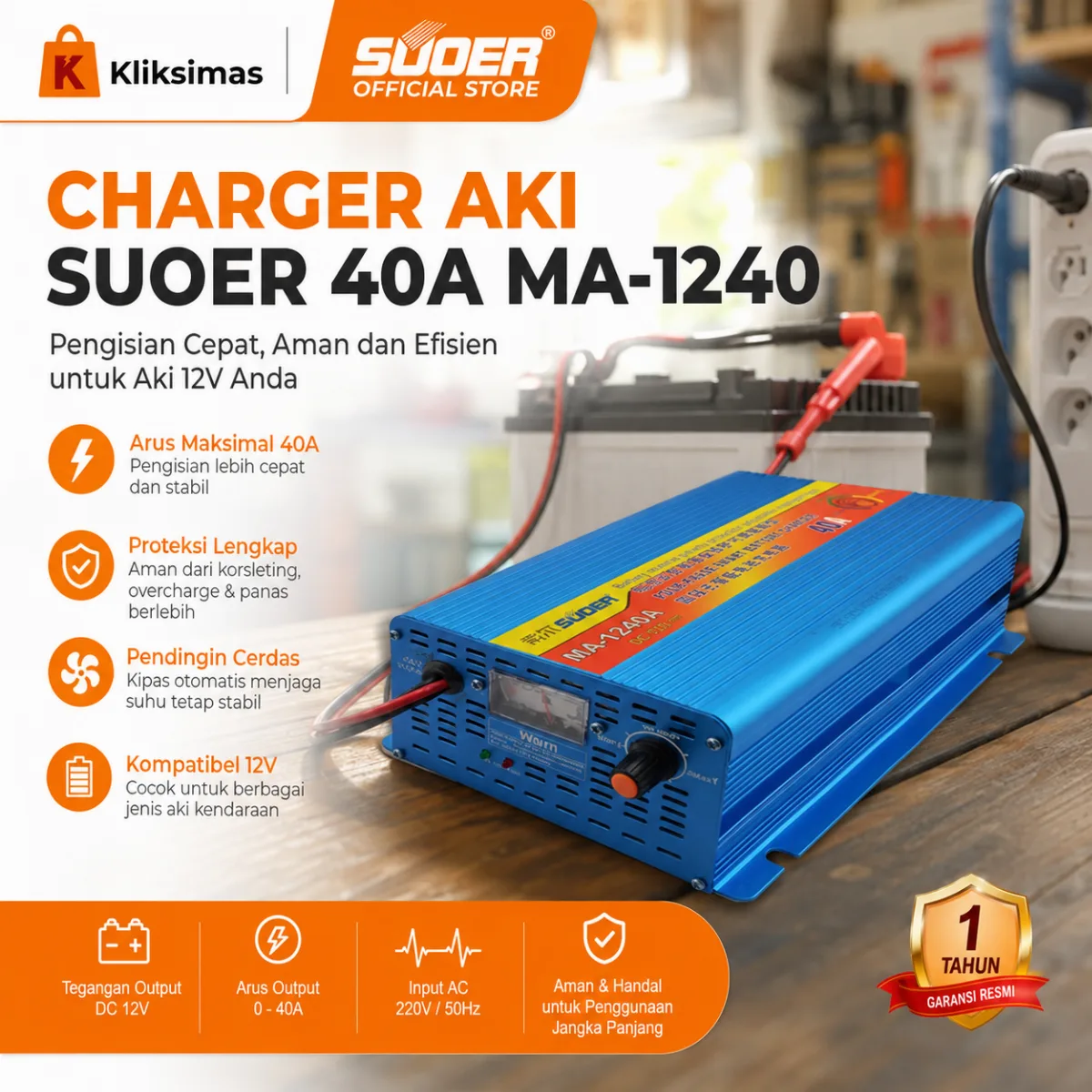 CHARGER AKI SUOER 40A MA-1240