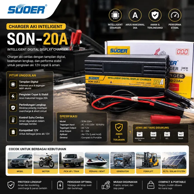 SUOER CHARGER AKI SON 20A