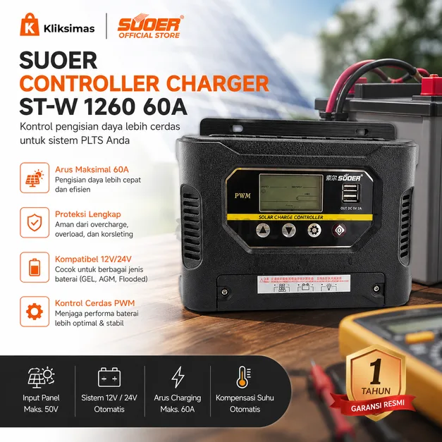 SUOER Controller Charger ST-W 1260 60A