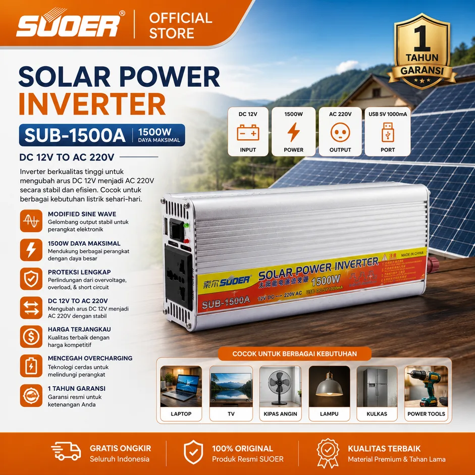 SUOER Inverter SUB-1500A 12V