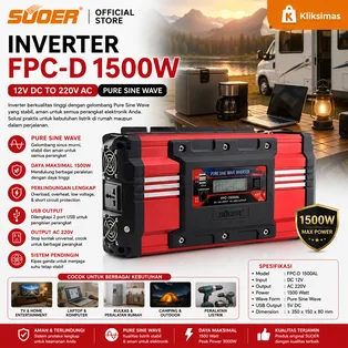 SUOER Inverter FPC-D 1500W Pure Sine Wave