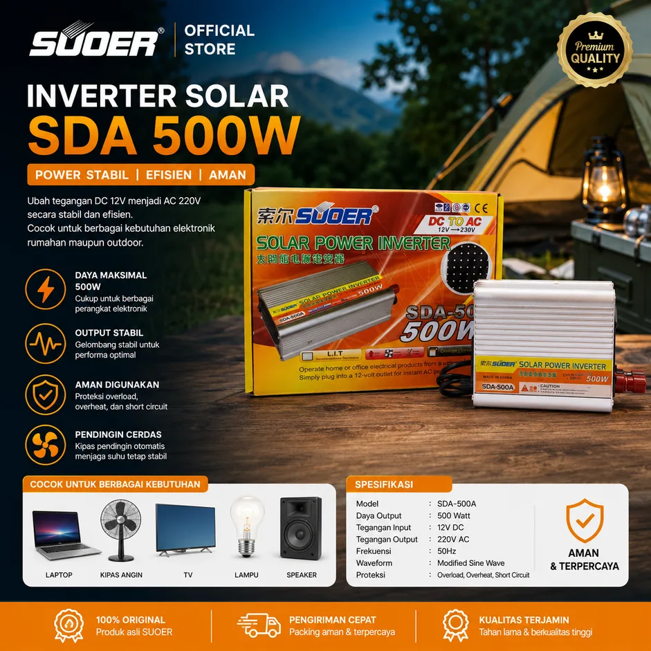 SUOER Inverter SDA 500W 24V