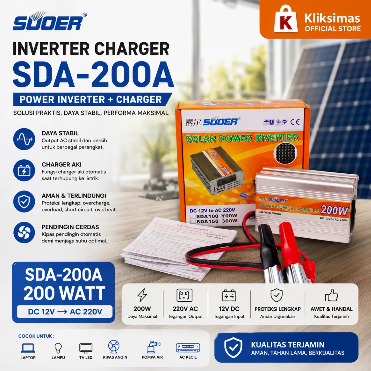 SUOER INVERTER CHARGER SDA-200A