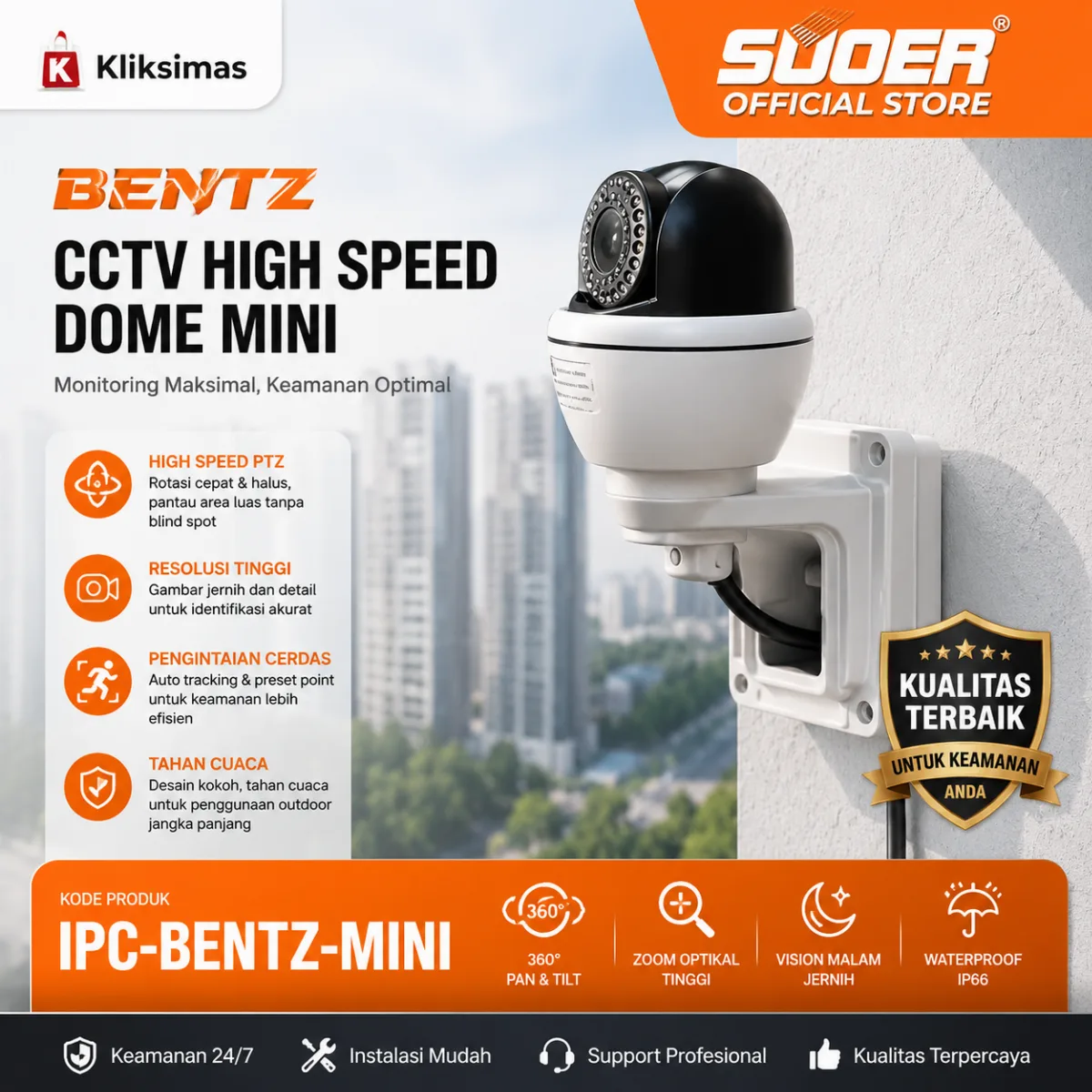 BENTZ CCTV High Speed Dome Mini