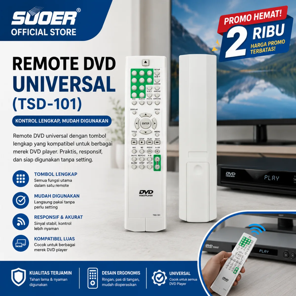 Remote DVD Universal (TSD-101)