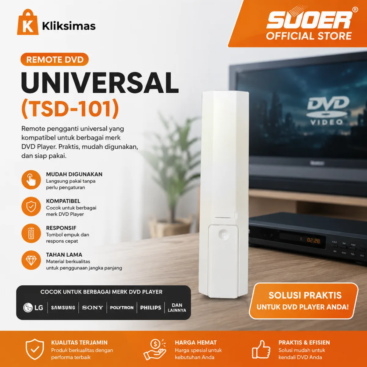 Remote DVD Universal (TSD-101)